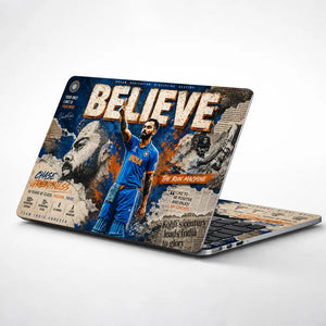 Sports Cricket Kohli Believe Laptop Skin - View 1