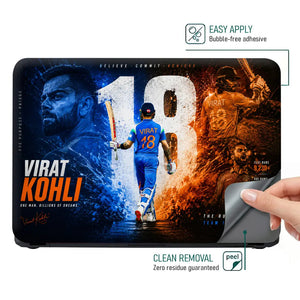 Sports Cricket Kohli Billions Of Dreams Laptop Skin - View 4