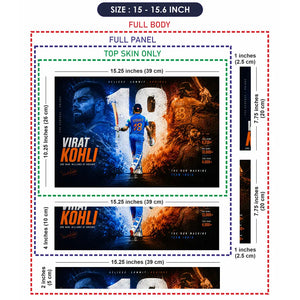 Sports Cricket Kohli Billions Of Dreams Laptop Skin - View 8