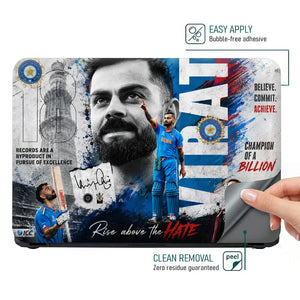 Sports Cricket Kohli Champion Of Billion Laptop Skin - View 4