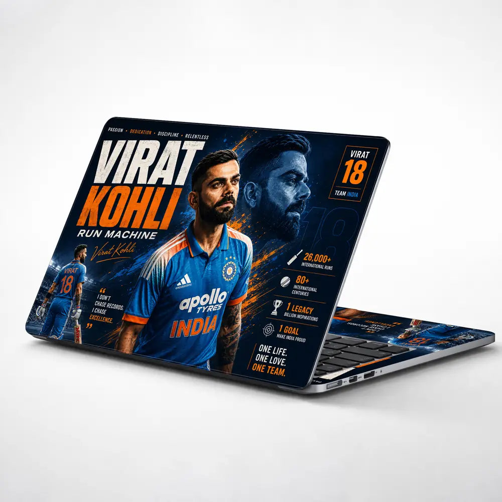 Sports Cricket Kohli Chase Excellence Laptop Skin - View 1