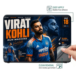 Sports Cricket Kohli Chase Excellence Laptop Skin - View 4