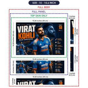 Sports Cricket Kohli Chase Excellence Laptop Skin - View 8