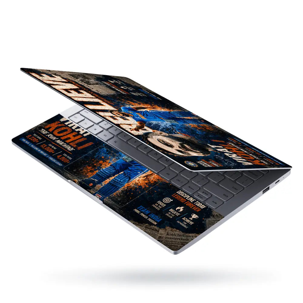 Sports Cricket Kohli Greatness Earned Laptop Skin - View 3