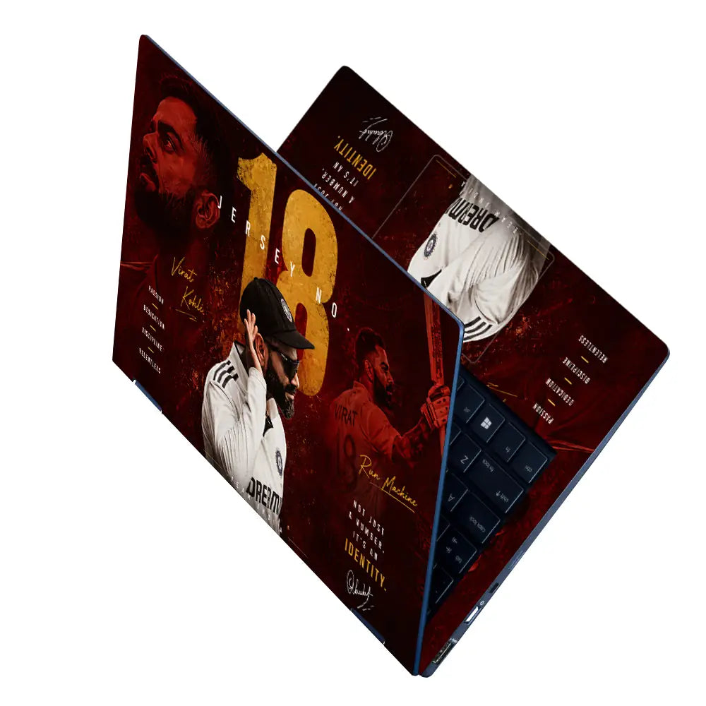 Sports Cricket Kohli Identity 18 Laptop Skin - View 2