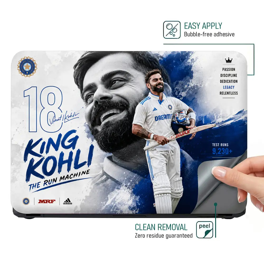 Sports Cricket Kohli King Kohli Laptop Skin - View 4