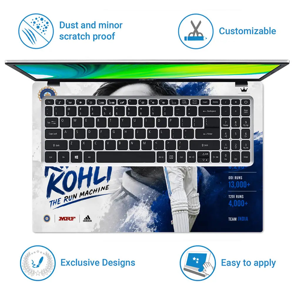Sports Cricket Kohli King Kohli Laptop Skin - View 5