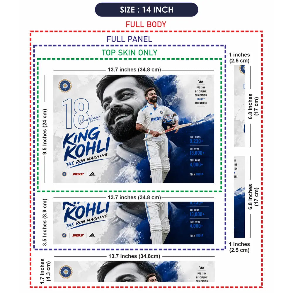 Sports Cricket Kohli King Kohli Laptop Skin - View 7
