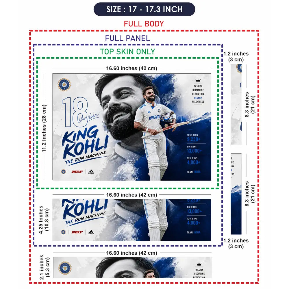 Sports Cricket Kohli King Kohli Laptop Skin - View 9