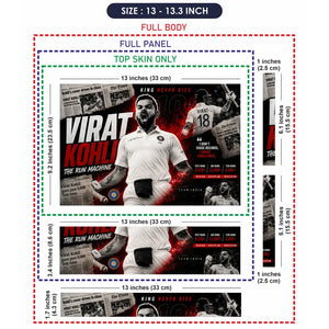 Sports Cricket Kohli King Never Dies Laptop Skin - View 6