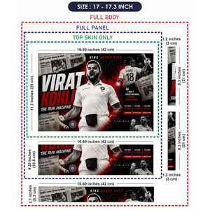 Sports Cricket Kohli King Never Dies Laptop Skin - View 9