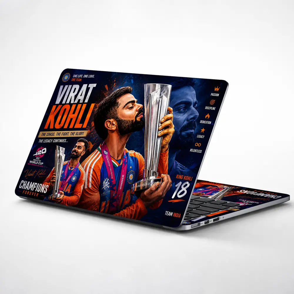 Sports Cricket Kohli T20 World Cup Laptop Skin - View 1