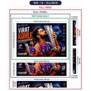Sports Cricket Kohli T20 World Cup Laptop Skin - View 8