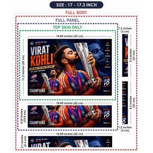 Sports Cricket Kohli T20 World Cup Laptop Skin - View 9