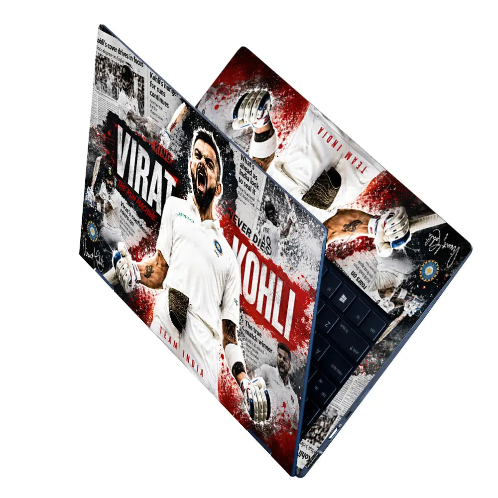Sports Cricket Kohli Test Roar Laptop Skin - View 2