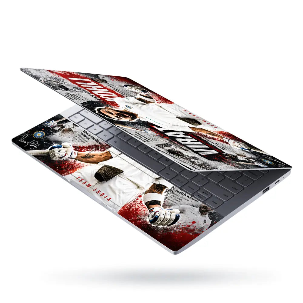 Sports Cricket Kohli Test Roar Laptop Skin - View 3