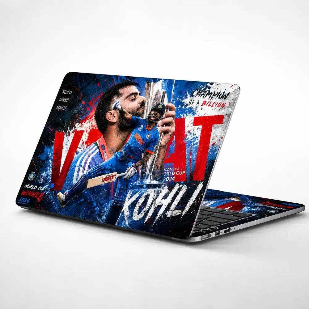 Sports Cricket Kohli World Cup 2024 Laptop Skin - View 1