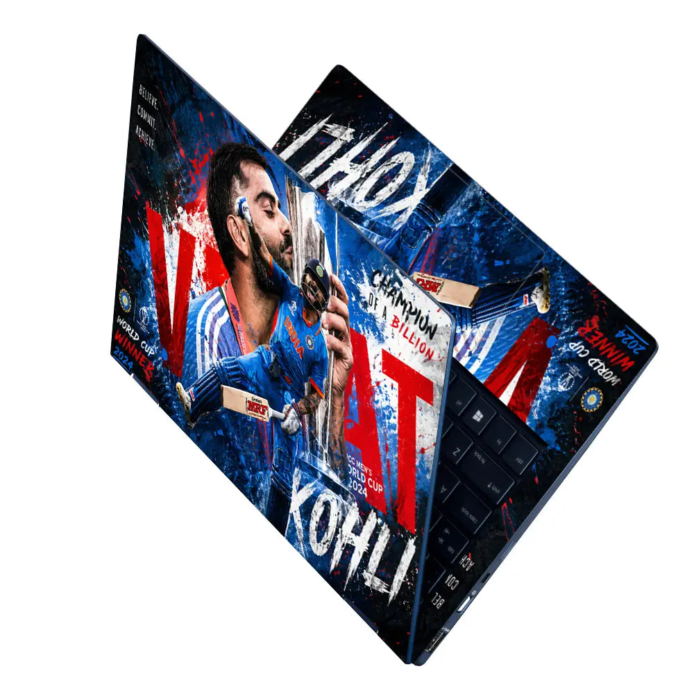 Sports Cricket Kohli World Cup 2024 Laptop Skin - View 2