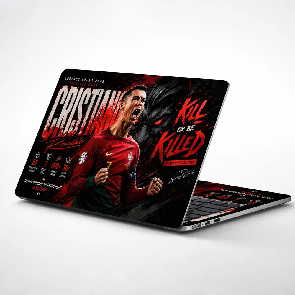 Sports Football Ronaldo Kill Or Be Killed Laptop Skin - View 1