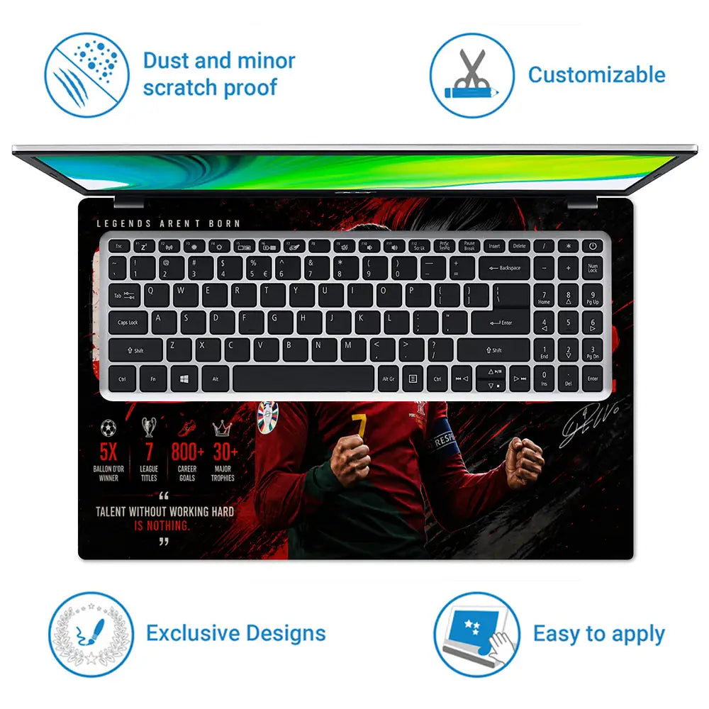 Sports Football Ronaldo Kill Or Be Killed Laptop Skin - View 5