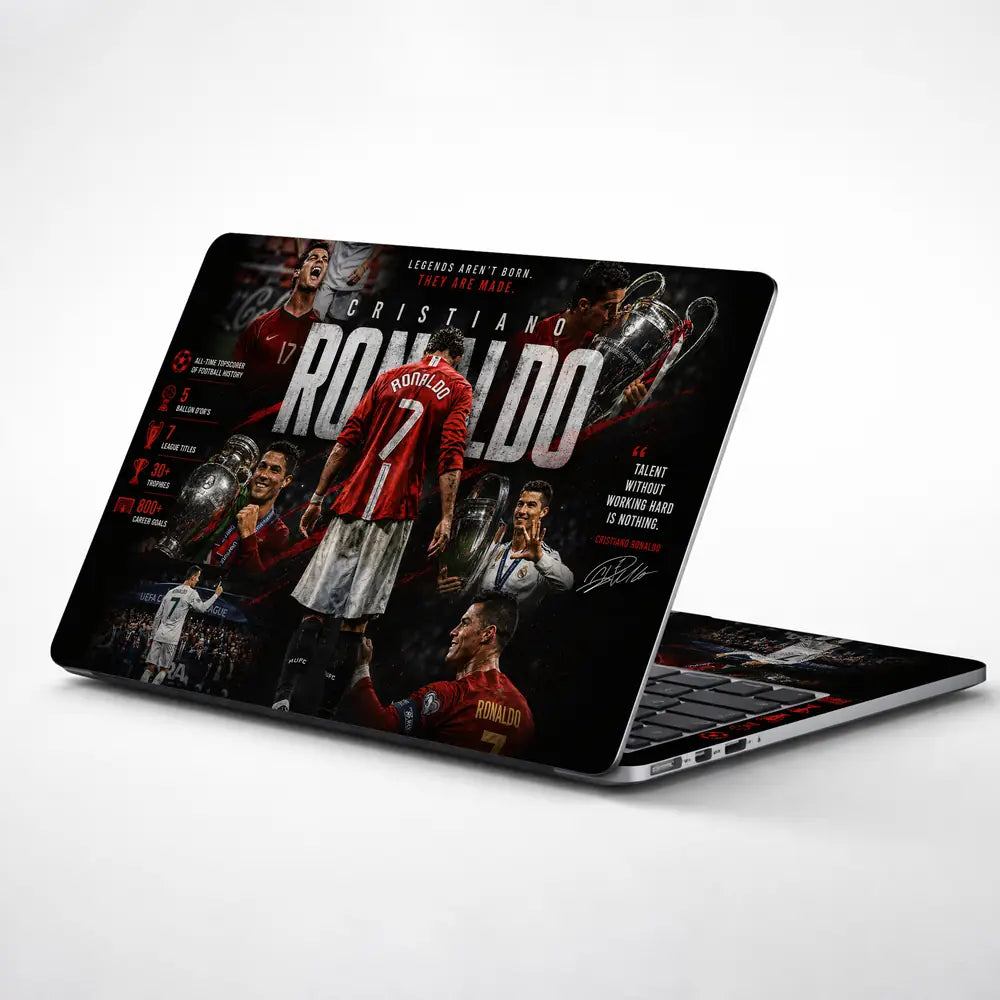 Sports Football Ronaldo Legacy Trophies Laptop Skin - View 1