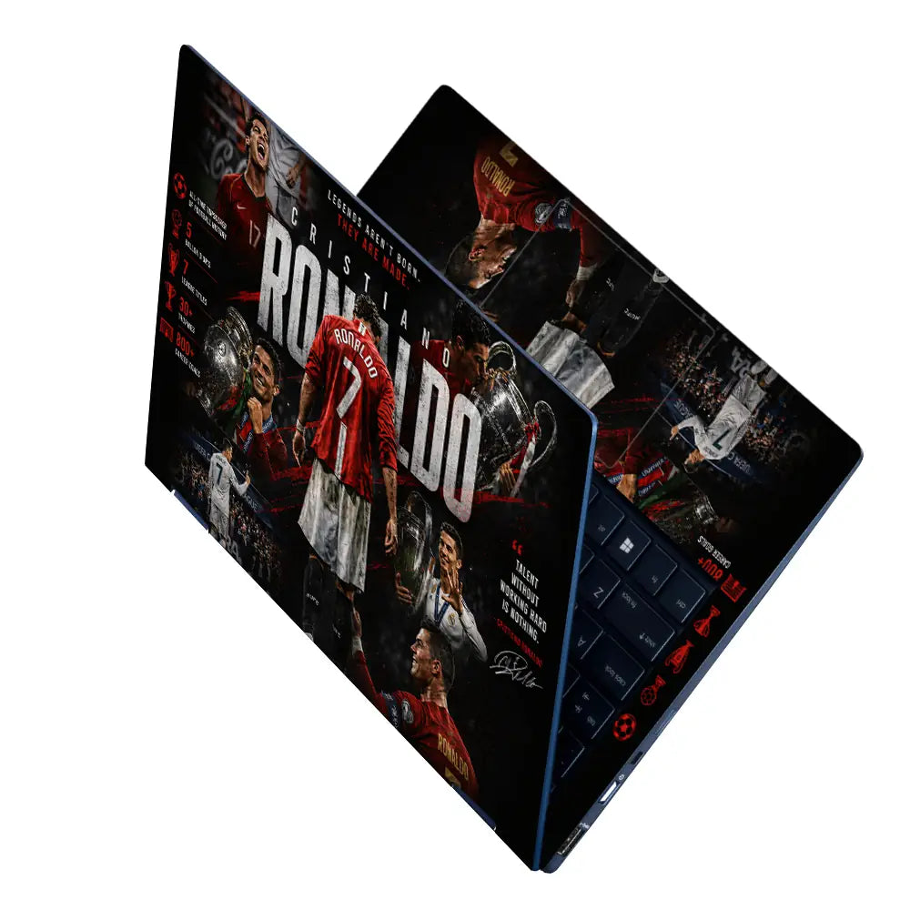 Sports Football Ronaldo Legacy Trophies Laptop Skin - View 2