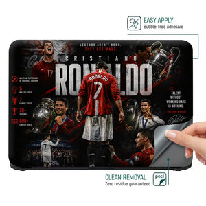 Sports Football Ronaldo Legacy Trophies Laptop Skin - View 4