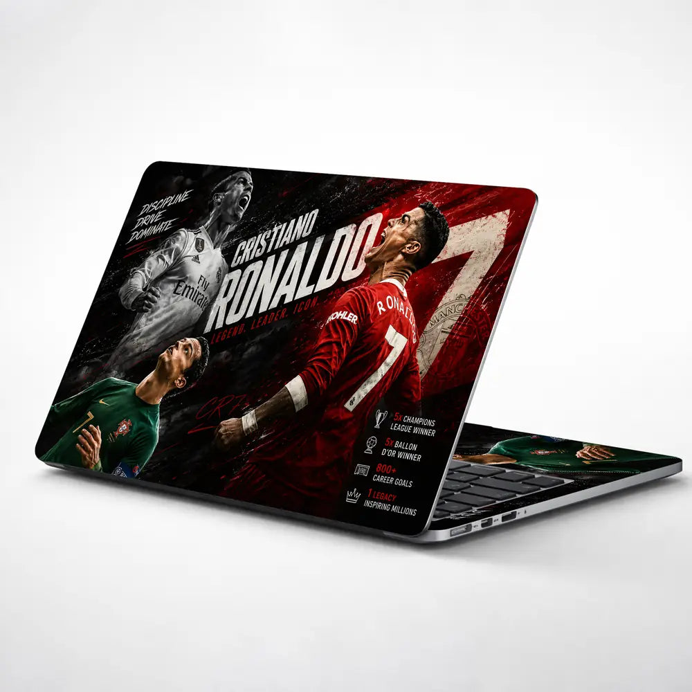 Sports Football Ronaldo Legend Leader Laptop Skin - View 1