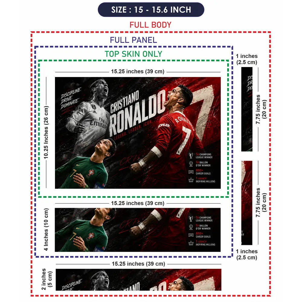 Sports Football Ronaldo Legend Leader Laptop Skin - View 8