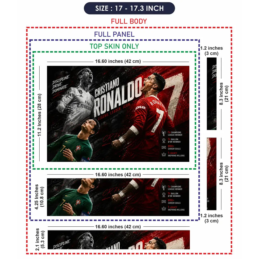 Sports Football Ronaldo Legend Leader Laptop Skin - View 9