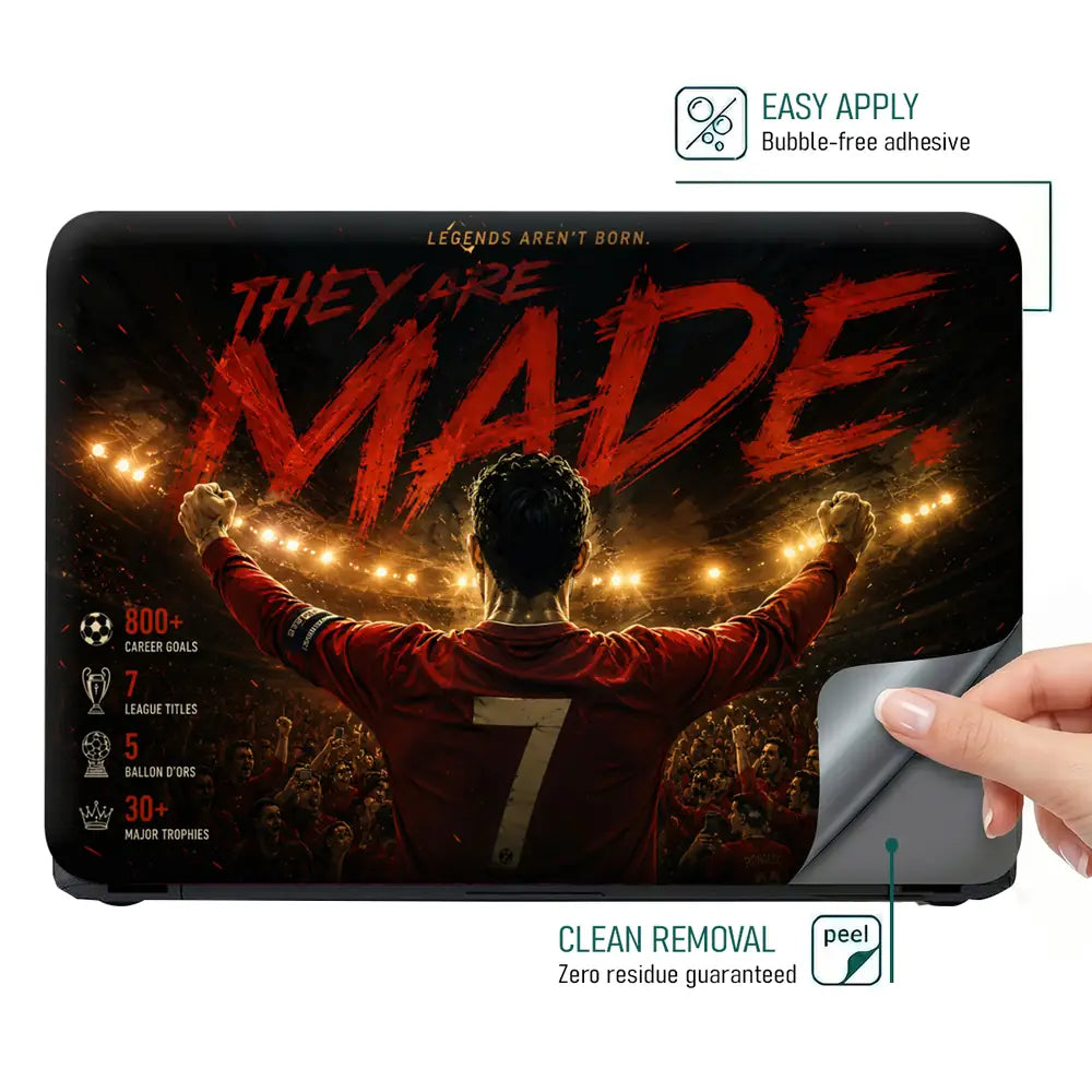 Sports Football Ronaldo They Are Made Laptop Skin - View 4