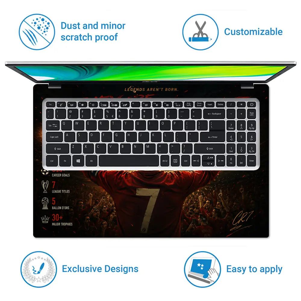 Sports Football Ronaldo They Are Made Laptop Skin - View 5