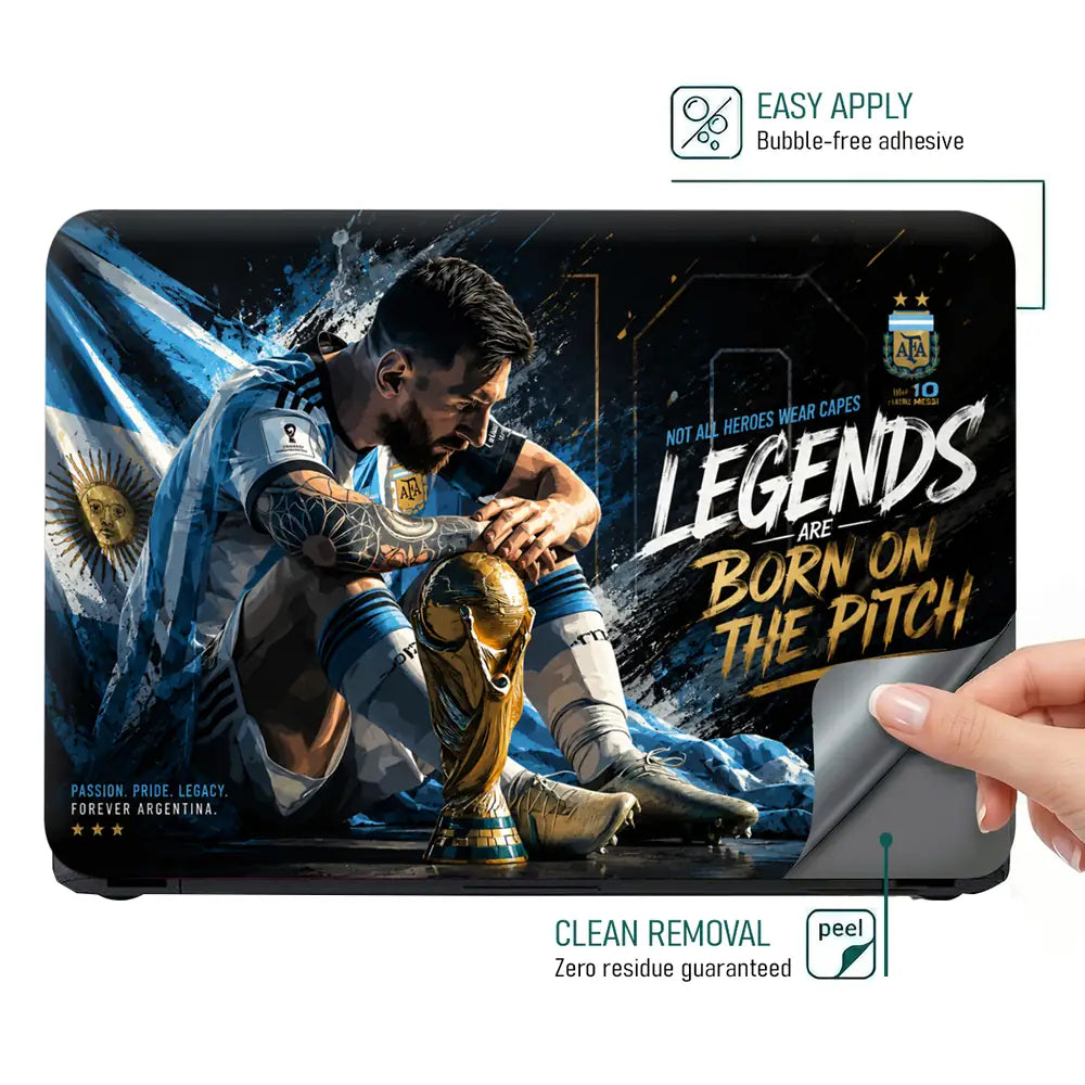 Sports Messi World Cup Argentina Laptop Skin - View 4