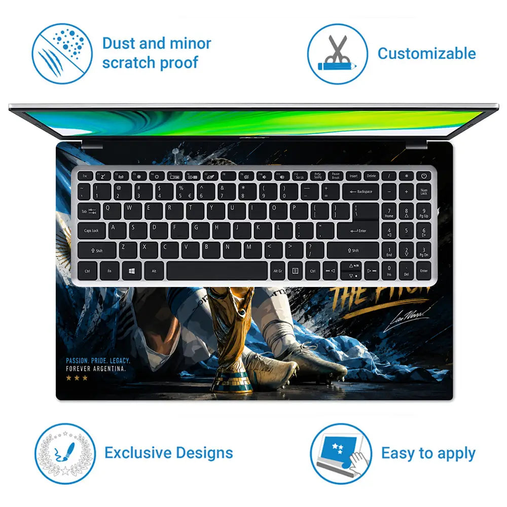 Sports Messi World Cup Argentina Laptop Skin - View 5