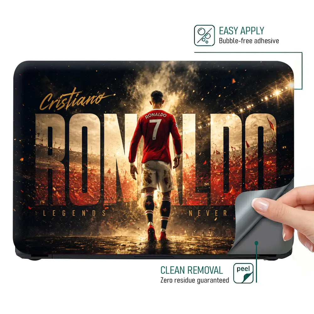 Sports Ronaldo Legends Never Fade Laptop Skin - View 4