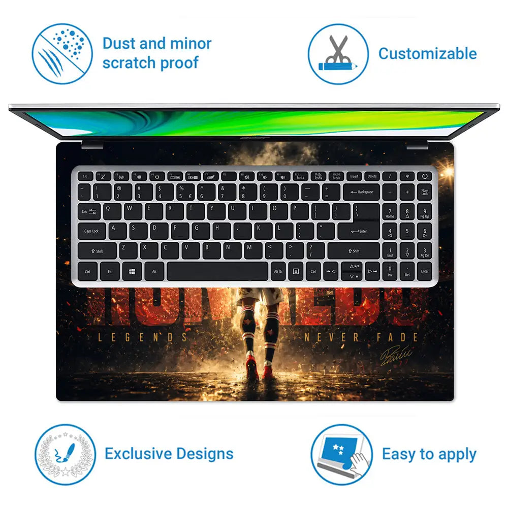 Sports Ronaldo Legends Never Fade Laptop Skin - View 5