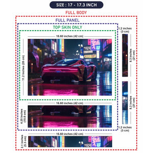 Sports Supercar in Night the City Laptop Skin - View 9