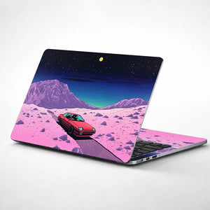 Starry Desert Adventure On Classic Car Laptop Skin - View 1