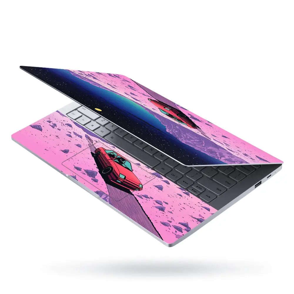 Starry Desert Adventure On Classic Car Laptop Skin - View 3