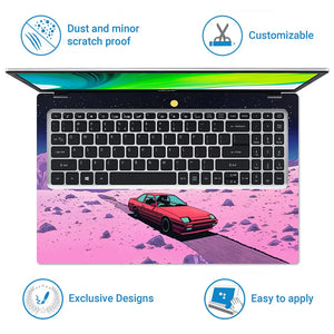 Starry Desert Adventure On Classic Car Laptop Skin - View 5