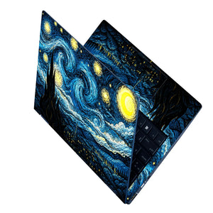 Starry Night Village Cypress Laptop Skin - View 2