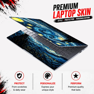 Starry Night Village Cypress Laptop Skin - View 3
