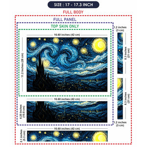 Starry Night Village Cypress Laptop Skin - View 9
