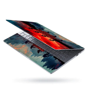 Stranger Things Bicycle Adventure Dark Mood Laptop Skin - View 3