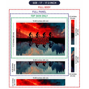 Stranger Things Bicycle Adventure Dark Mood Laptop Skin - View 9