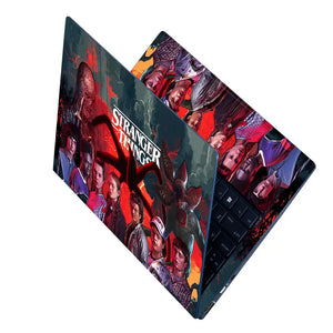 Stranger Things Dark Retro Poster Laptop Skin - View 2