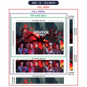Stranger Things Dark Retro Poster Laptop Skin - View 6