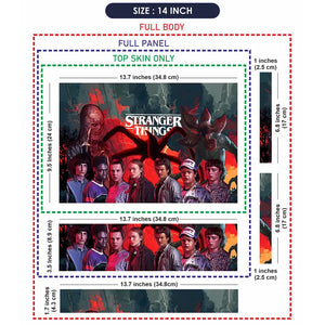 Stranger Things Dark Retro Poster Laptop Skin - View 7
