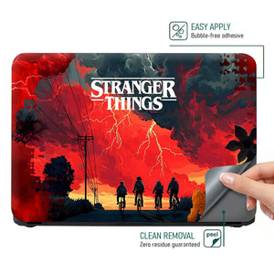 Stranger Things Retro Adventure Scene Laptop Skin - View 4