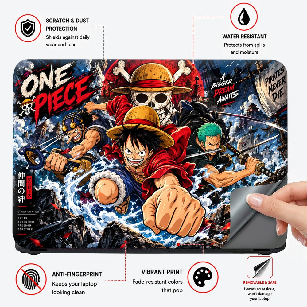 Straw Hat Crew Dreams Beyond the Grand Line Laptop Skin - View 4